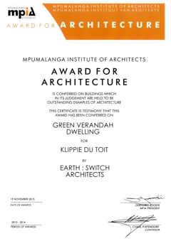 Awards | EarthSwitch Architects